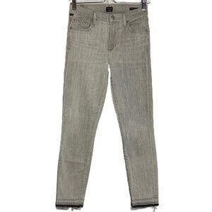 Citizens of Humanity Rocket High Rise Crop Skinny Jeans Sunbaked Gray Stretch 25
